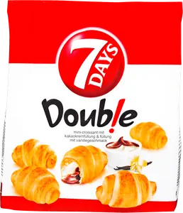 7 Days Double Mini-Croissant Kakao-Vanille 185g