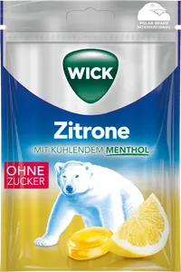 Wick Zitrone & Menthol ohne Zucker 72g