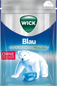 Wick Blau Menthol ohne Zucker 72g