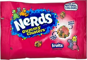 Nerds Gummy Cluster Fruits Red Bag 45g