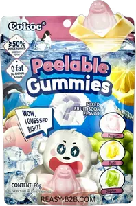 Peelable Gummies Mixed Fruits Soda Blue 60g