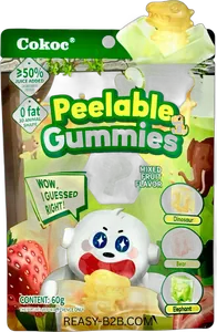 Peelable Gummies Mixed Fruits Green 60g