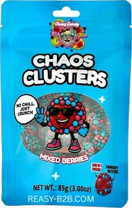 Chaos Candy Gummy Cluster Mixed Berries Blue 85g