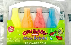 Nik L Nip Wax Candy Bottles Cry Baby Sour 39g