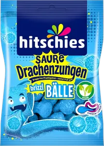Hitschies Saure Drachenzungen Brizzl Baelle Blau 100g