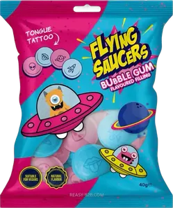 Flying Saucers Tattoo Bubble Gum 40g