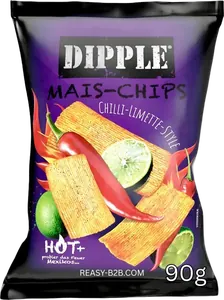 Dipple Mais Chips Chilli Limette 90g