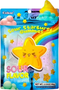 Cokoc Gummies Sour Starburst Gummy Cluster 100g
