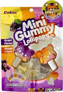Cokoc Gummies Mini Lollipop Grape Mango 60g