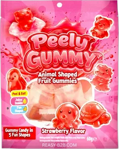 Peely Gummy Animal Shaped Strawberry 60g