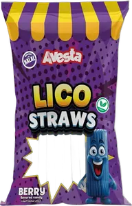 Avesta Lico Straws Berry 70g