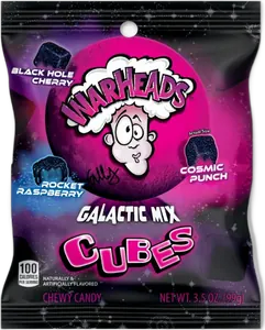 Warheads Galactic Cubes Mix 99g Bag