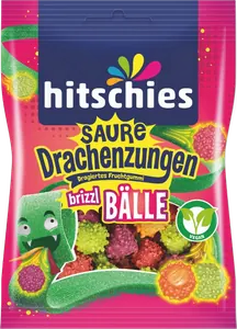 Hitschies Saure Drachenzungen Brizzl Baelle 100g